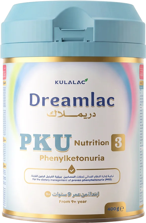 Dreamlac PKU Nutrition 3 tin — Children over 9 years and adults, including pregnant women